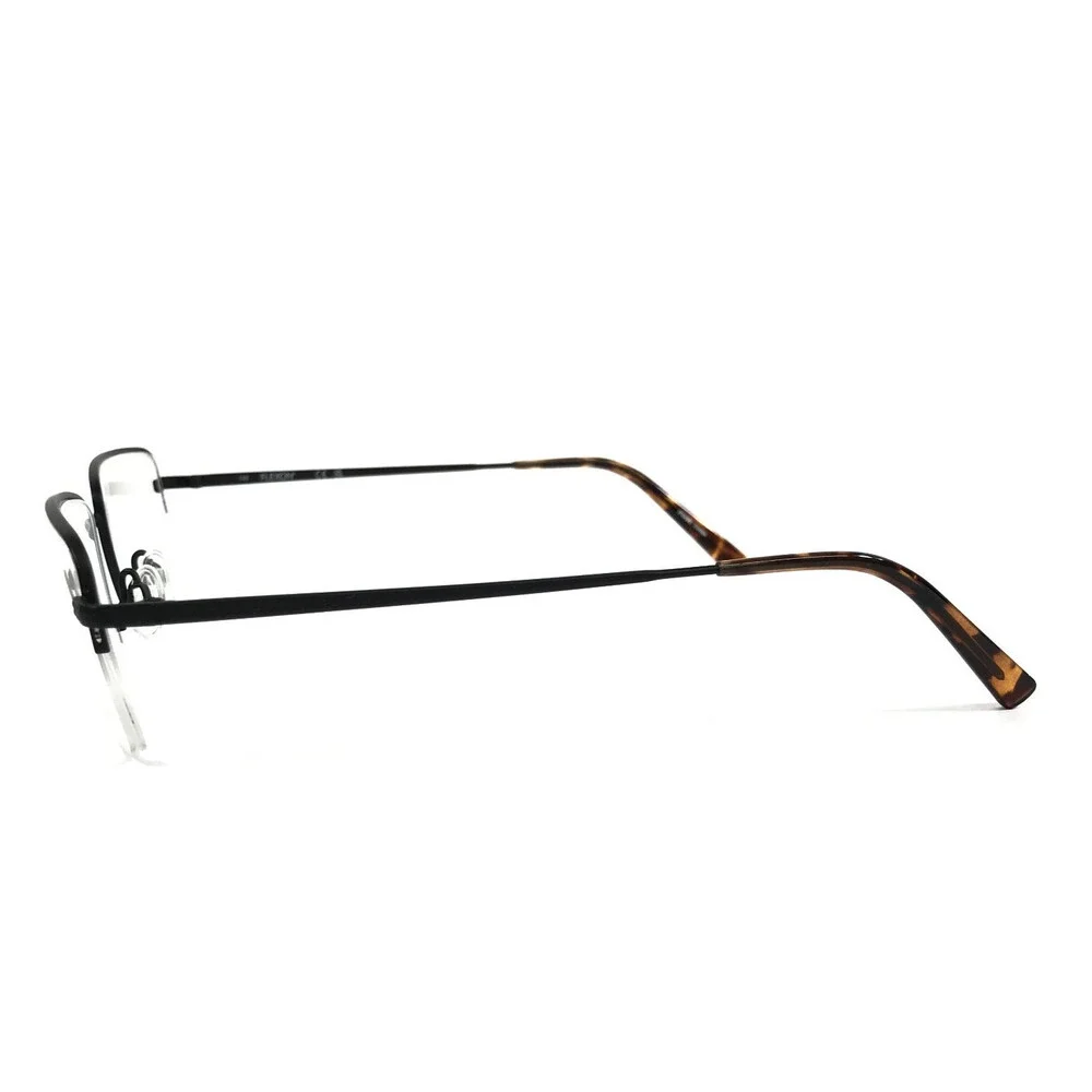 Flexon Eyeglasses Frames H6073 002 Satin Black Matte Titanium 56-18-145